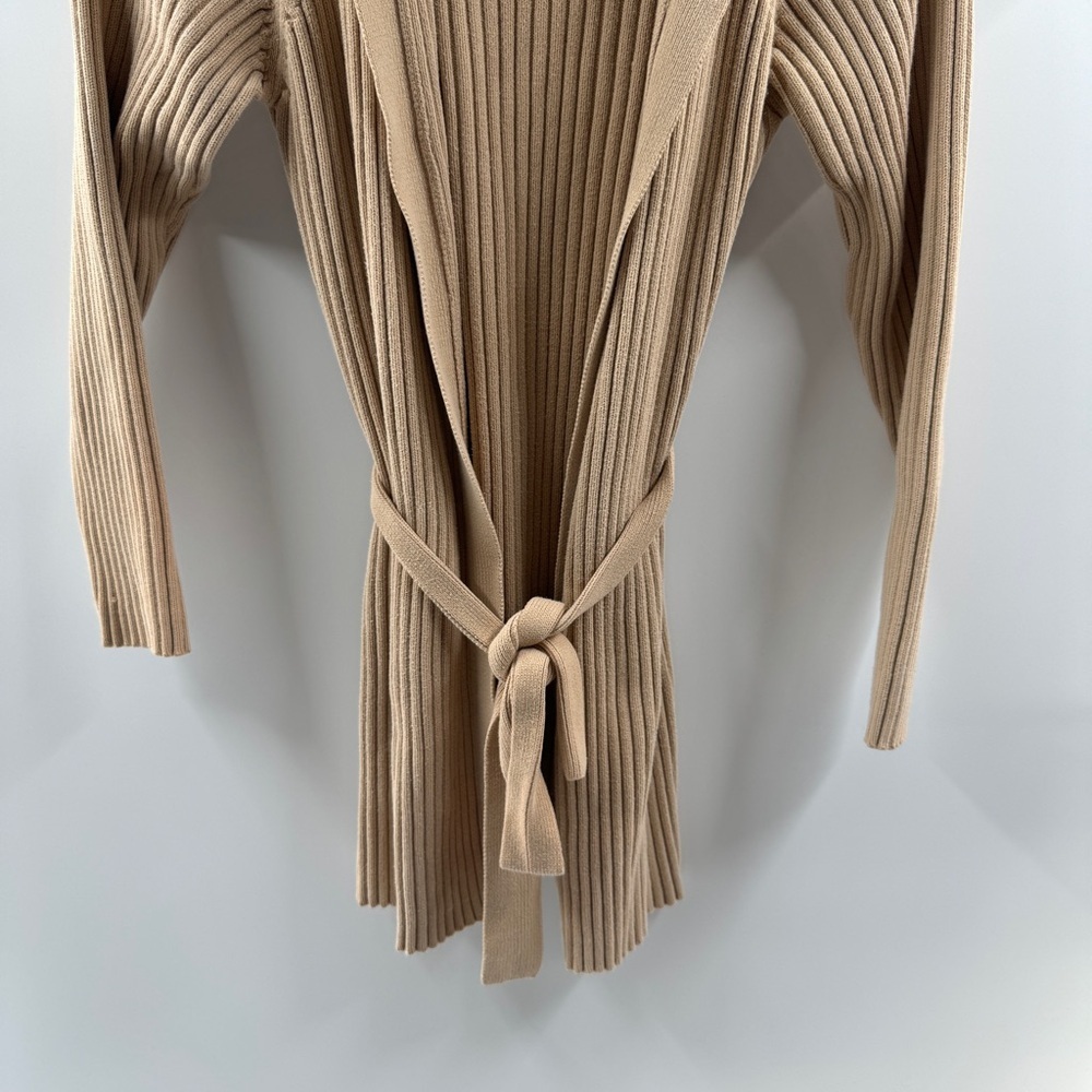 GAP Beige 100% Cotton Front-Tie Cardigan – Size Large - Picture 3 of 7